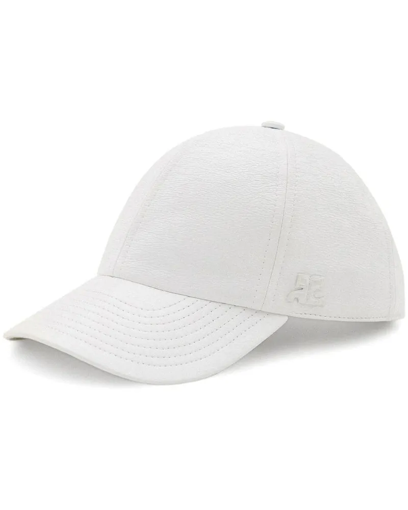 Courrèges Baseballkappe mit Logo-Patch - Weiß Weiß