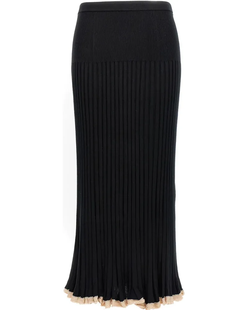 Proenza Schouler Midirock aus geripptem Strick - Schwarz Schwarz
