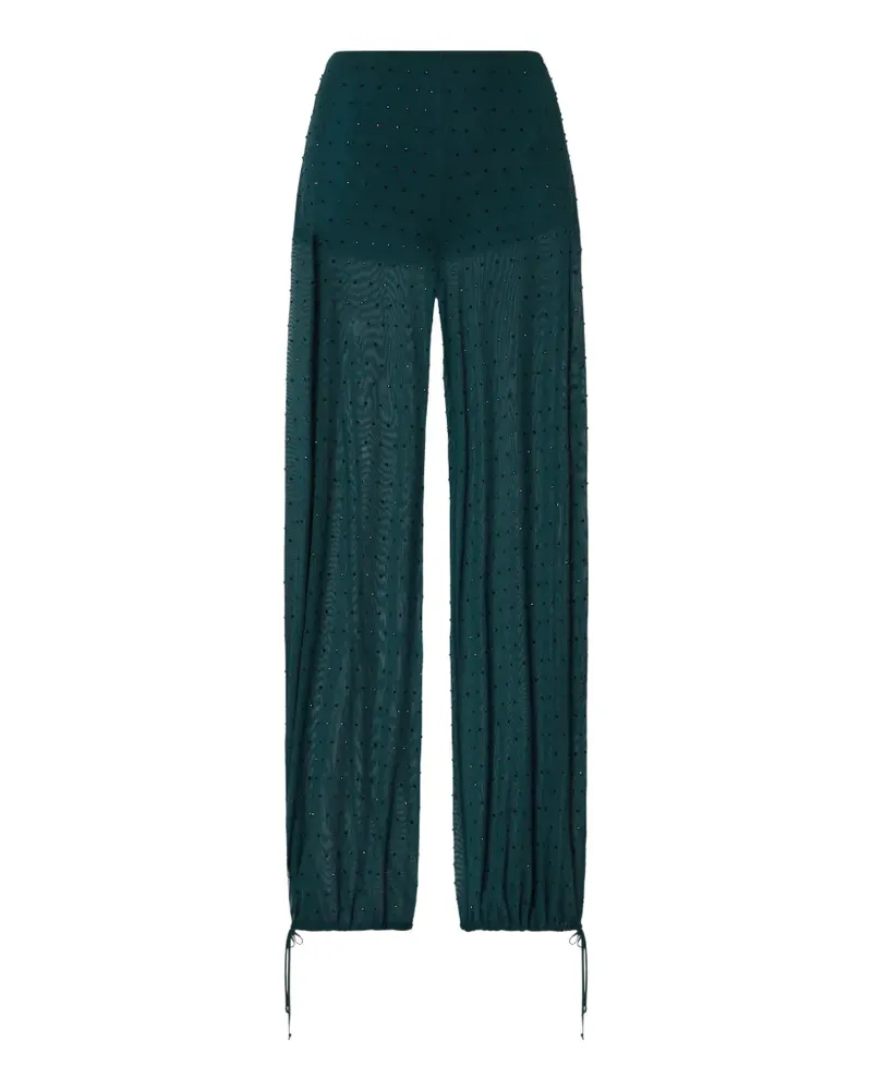 Liu Jo tulle trousers with jewel embroidery - Grün Grün