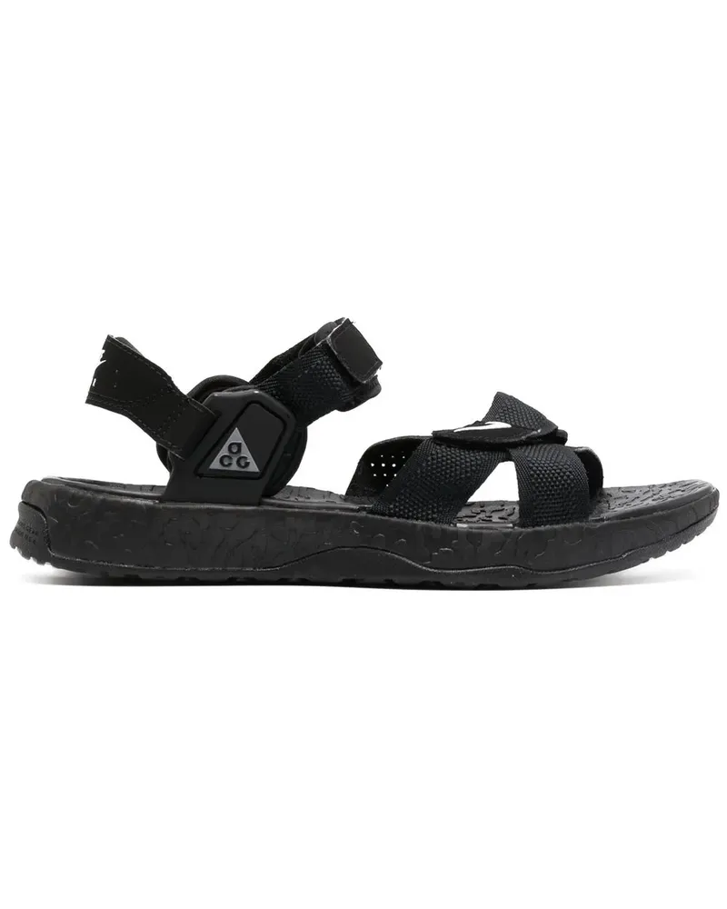 Nike Sandalen mit Swoosh - Schwarz Schwarz