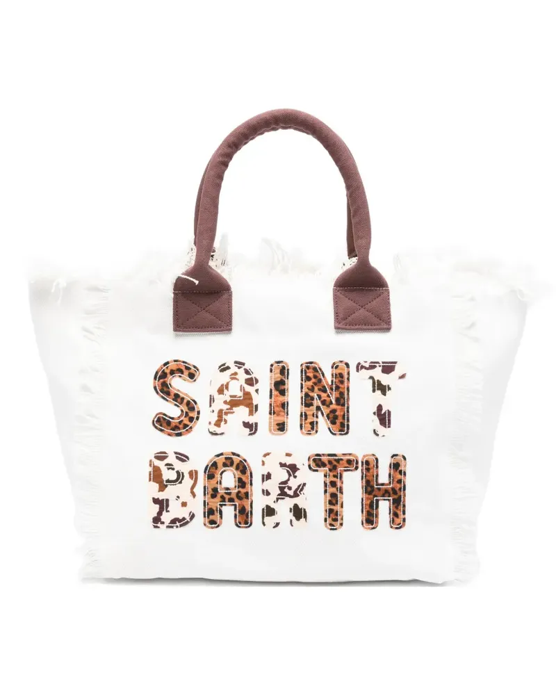 MC2 Saint Barth Vanity fringed tote bag - Weiß Weiß