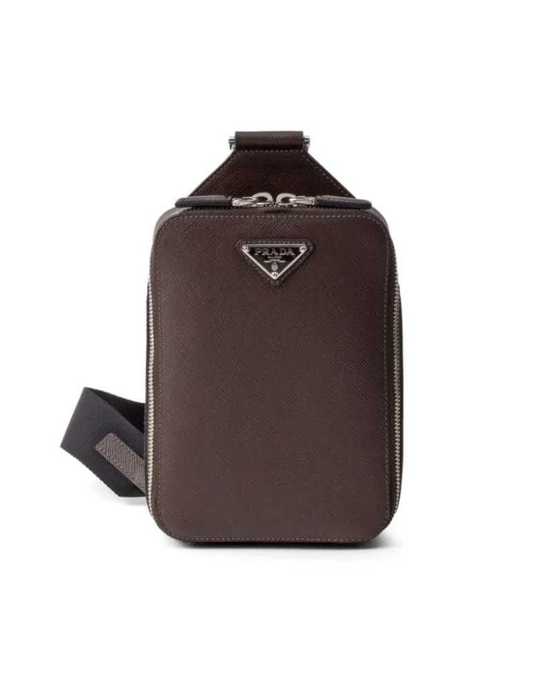 Prada Brique Tasche aus Saffiano-Leder - Braun Braun