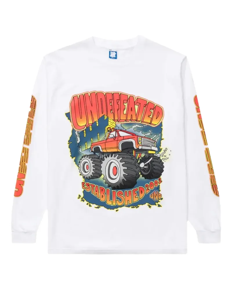 Undefeated Langarmshirt mit Monster-Truck - Weiß Weiß