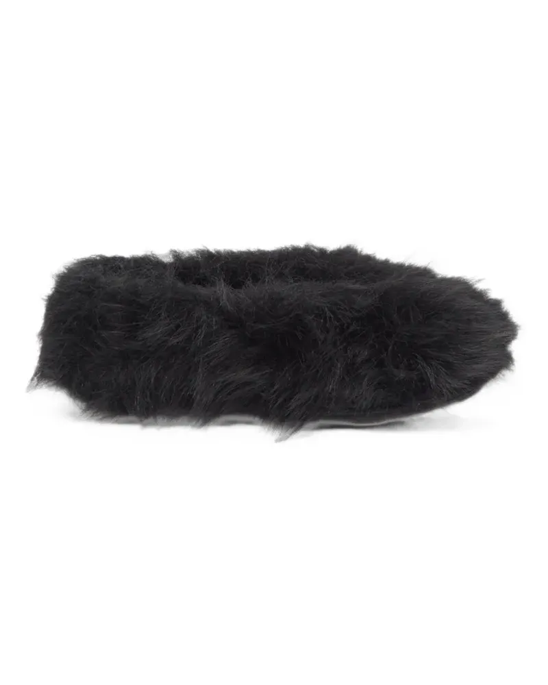 Moschino Ballerinas aus Faux Fur - Schwarz Schwarz