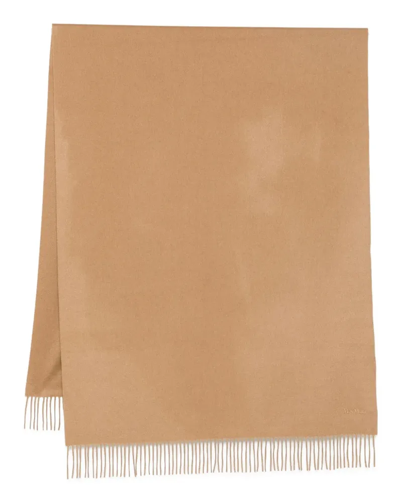 Max Mara Kaschmirschal mit Fransen - Braun Braun