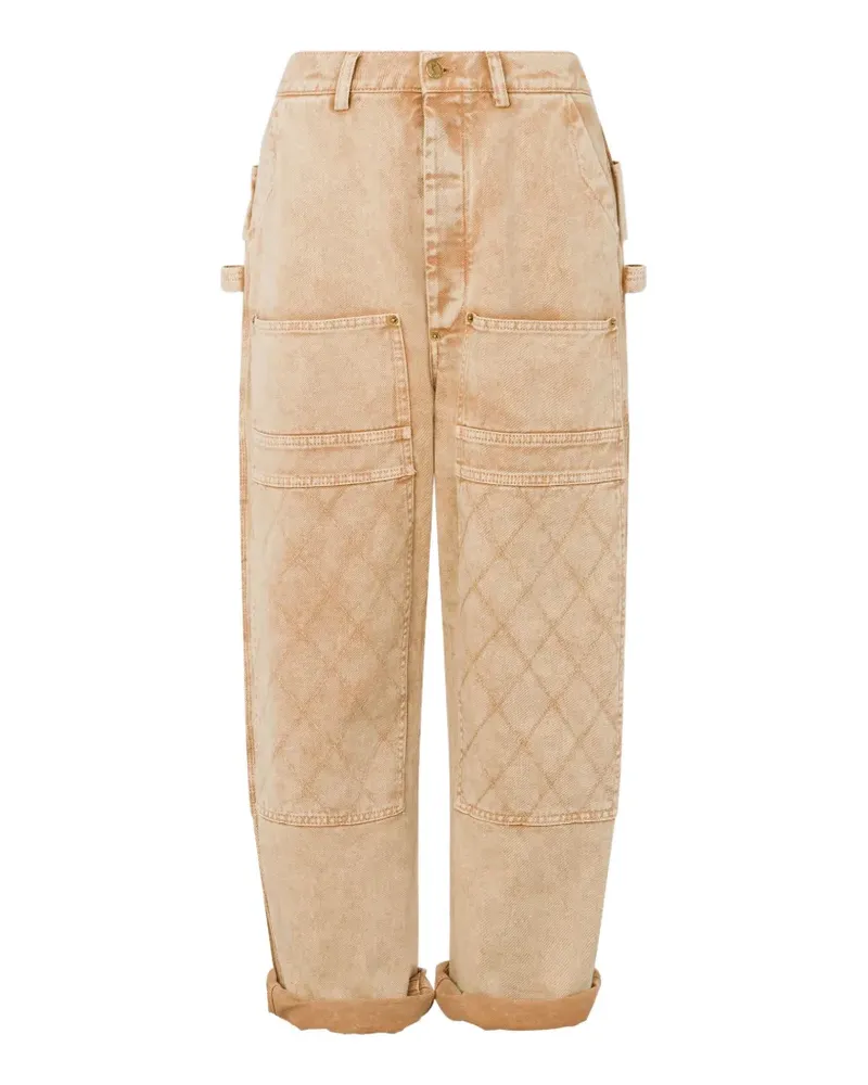 Moschino Gesteppte Hose mit Taschen - Nude Nude