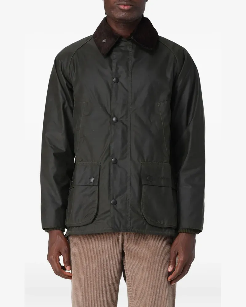 Barbour Bedale Jacke mit Cordkragen - Grün Grün