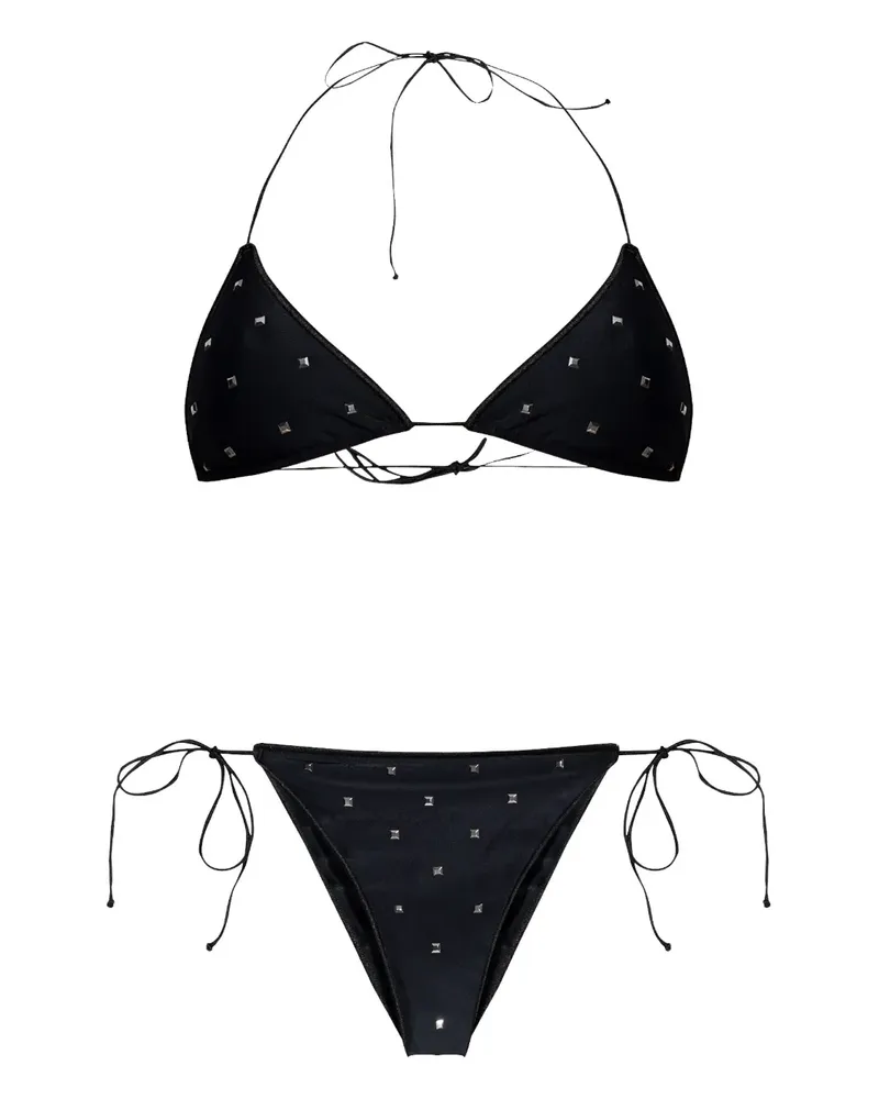 Oséree Bikini mit Nieten - Schwarz Schwarz