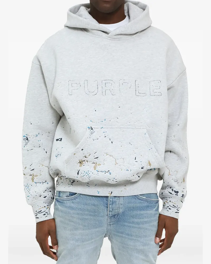 PURPLE BRAND Camouflage-Sweatshirt mit Nieten - Grau Grau