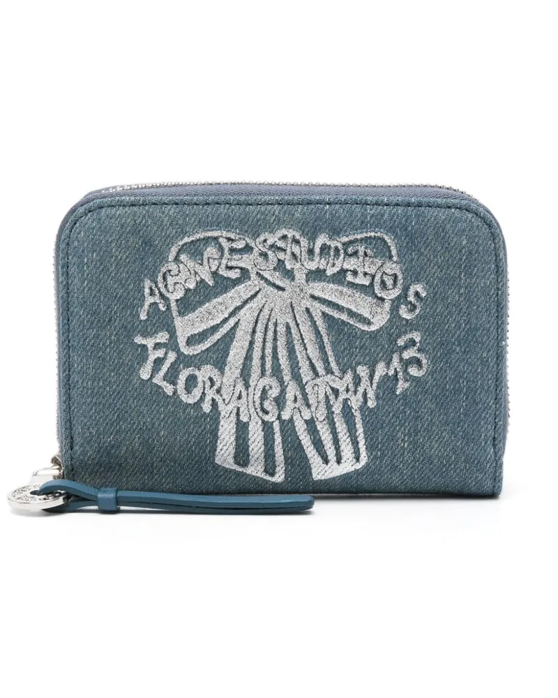 Acne Studios Jeans-Portemonnaie mit Logo-Print - Blau Blau