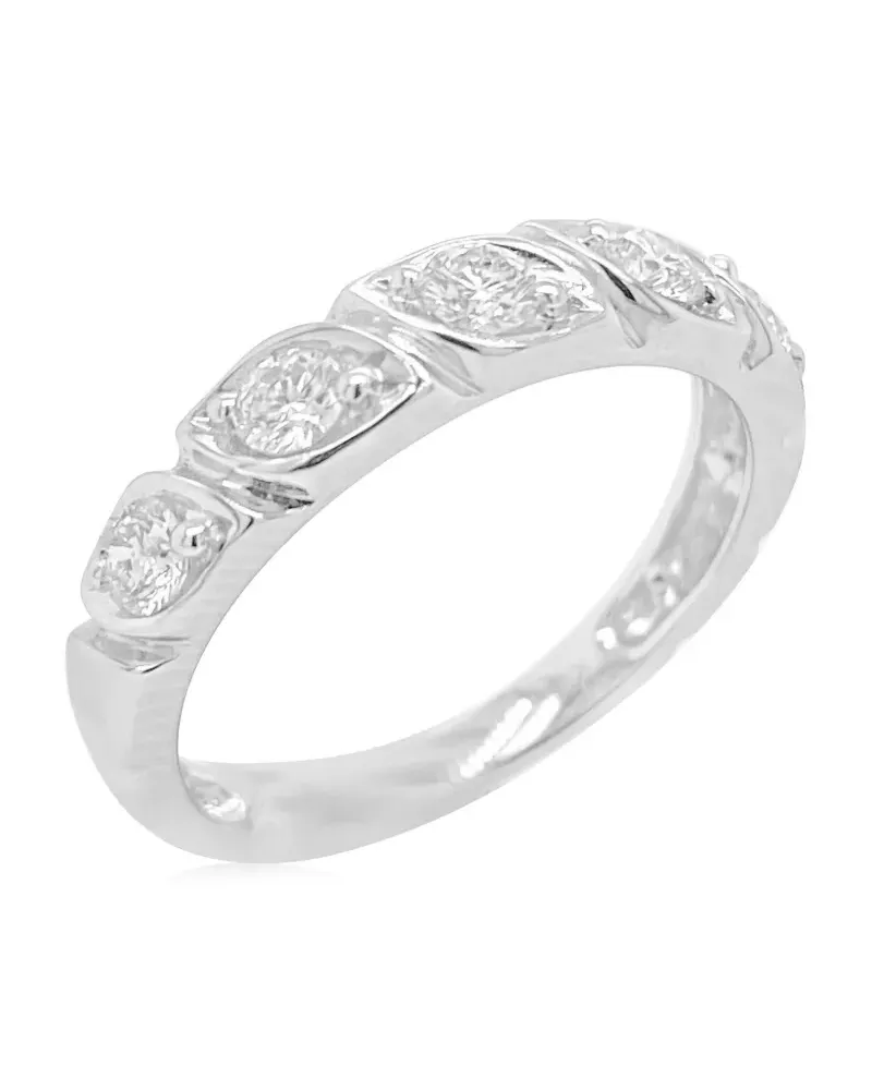 HYT Jewelry 18kt Weißgoldring mit Diamanten - Silber Silber