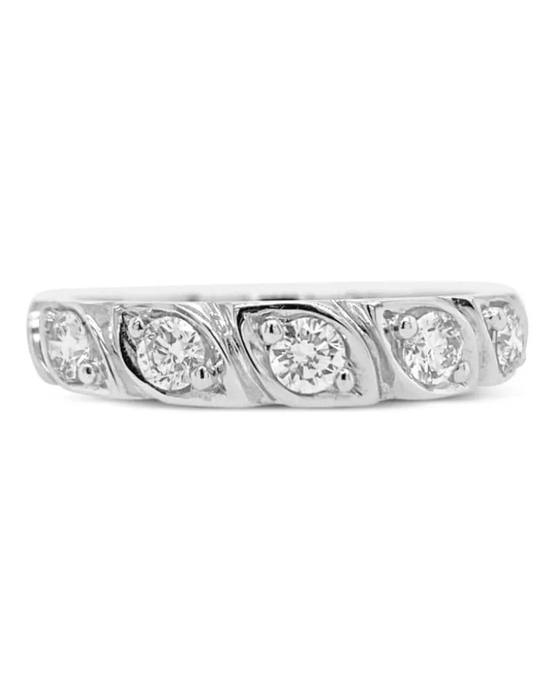 HYT Jewelry 18kt Weißgoldring mit Diamanten - Silber Silber