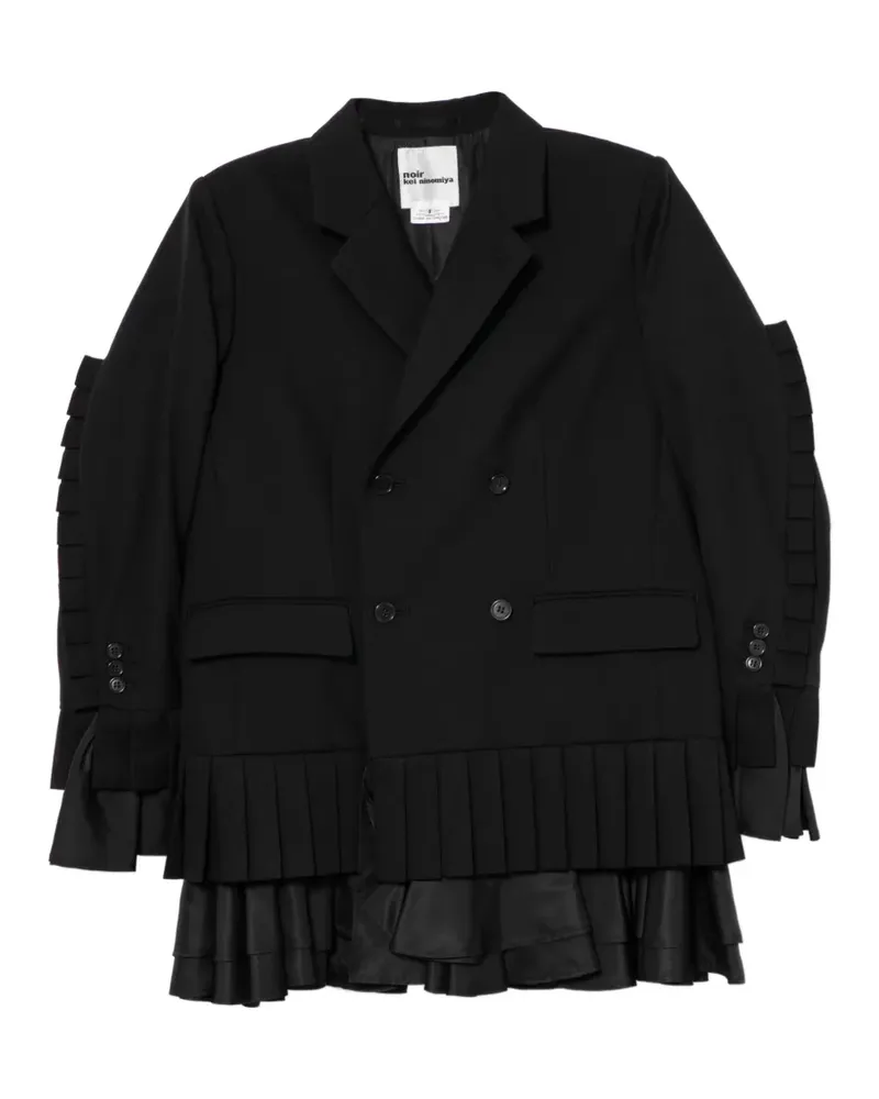 Noir Kei Ninomiya Sakko mit Falten - Schwarz Schwarz