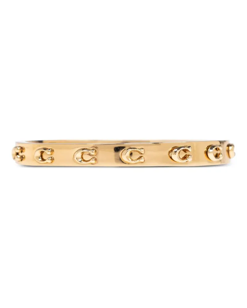 Coach Armreif mit Logo-Schild - Gold Gold