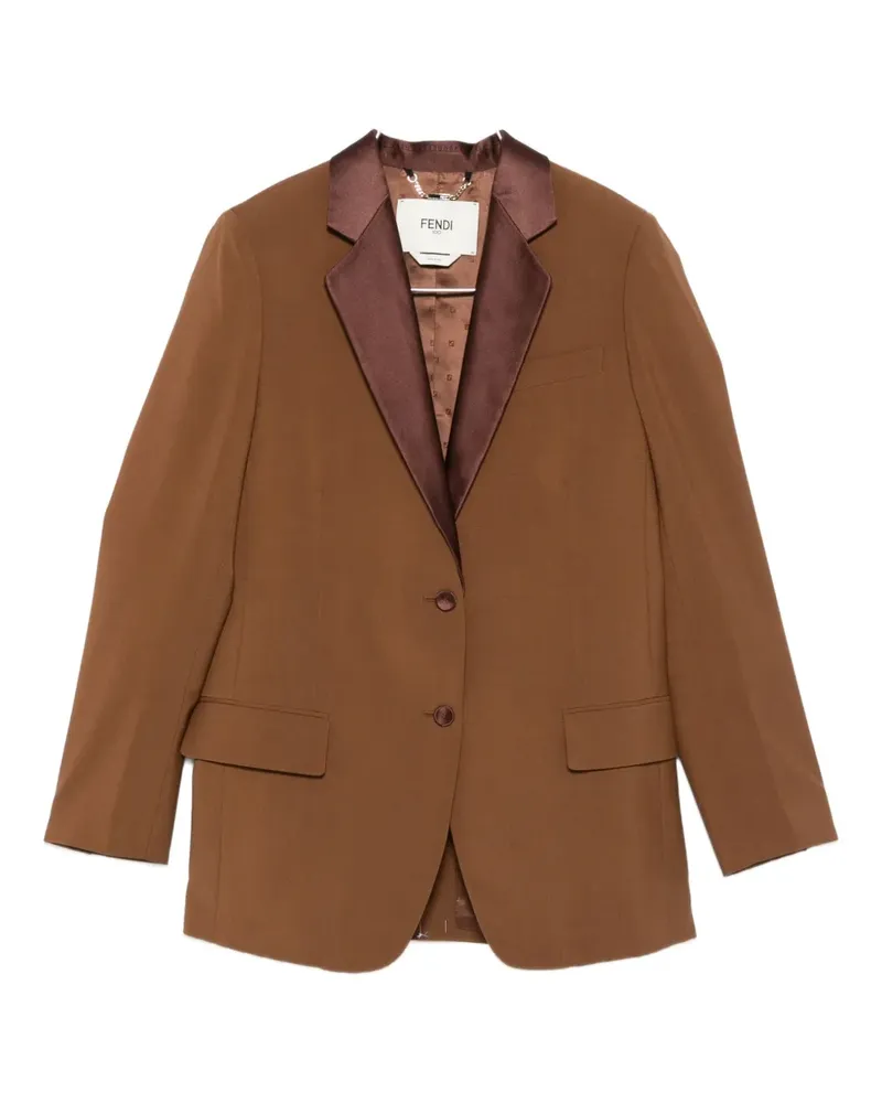 Fendi Jacke mit Satinrevers - Braun Braun