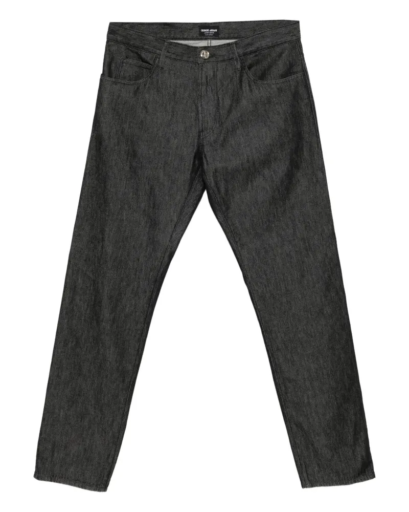 Giorgio Armani Slim-Fit-Jeans mit Logo - Schwarz Schwarz