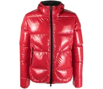 Gefütterte Kapuzenjacke - Rot