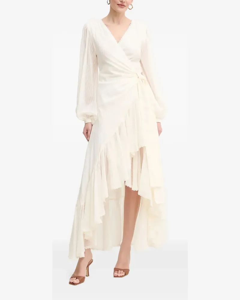 MARCIANO Los Angeles Elsa ruffled maxi dress - Nude Nude