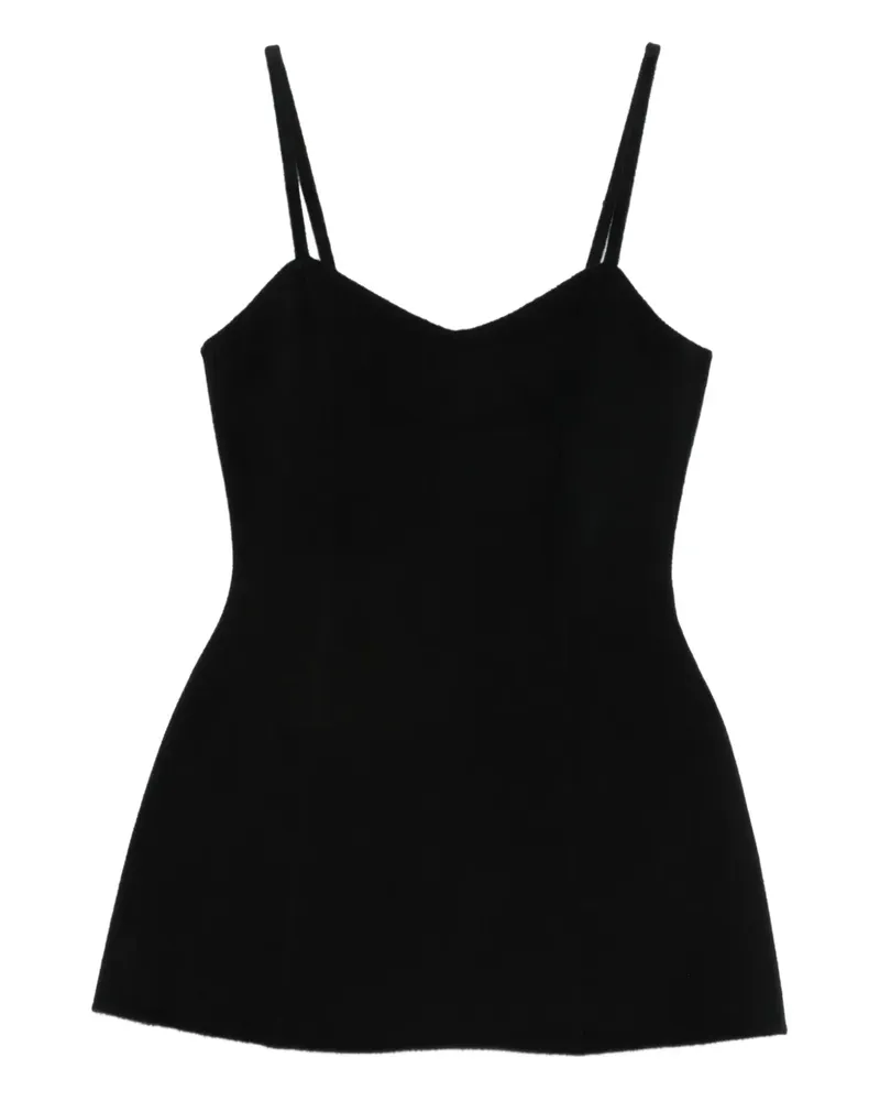 Róhe Bustier-Top im Layering-Look - Schwarz Schwarz