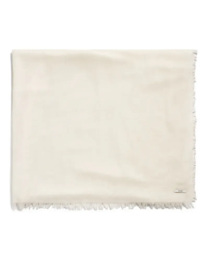 Totême Ausgefranster Schal - Nude Nude