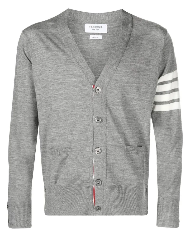 Thom Browne Cardigan mit V-Ausschnitt - Grau Grau