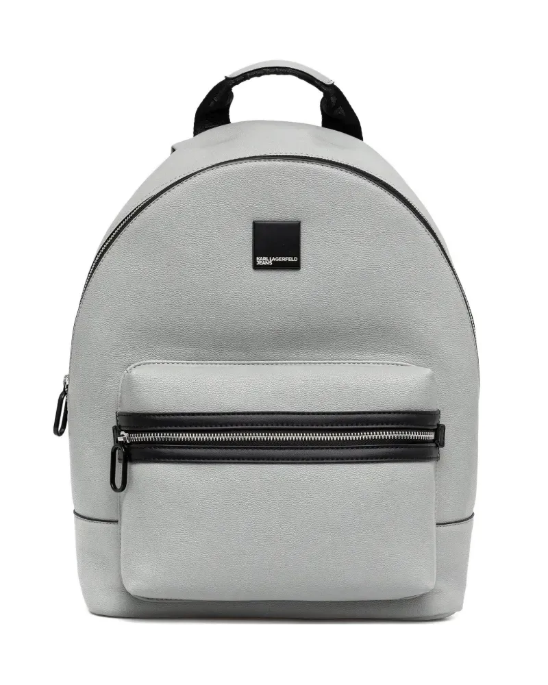 Karl Lagerfeld Rucksack mit Logo-Schild - Grau Grau