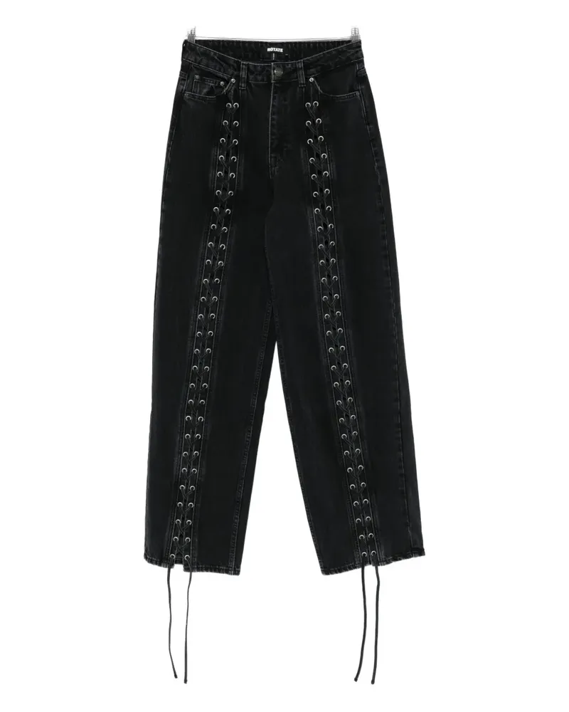 ROTATE Birger Christensen laced jeans - Schwarz Schwarz