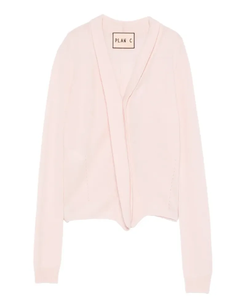 PLAN C Überkreuzter Cardigan - Rosa Rosa
