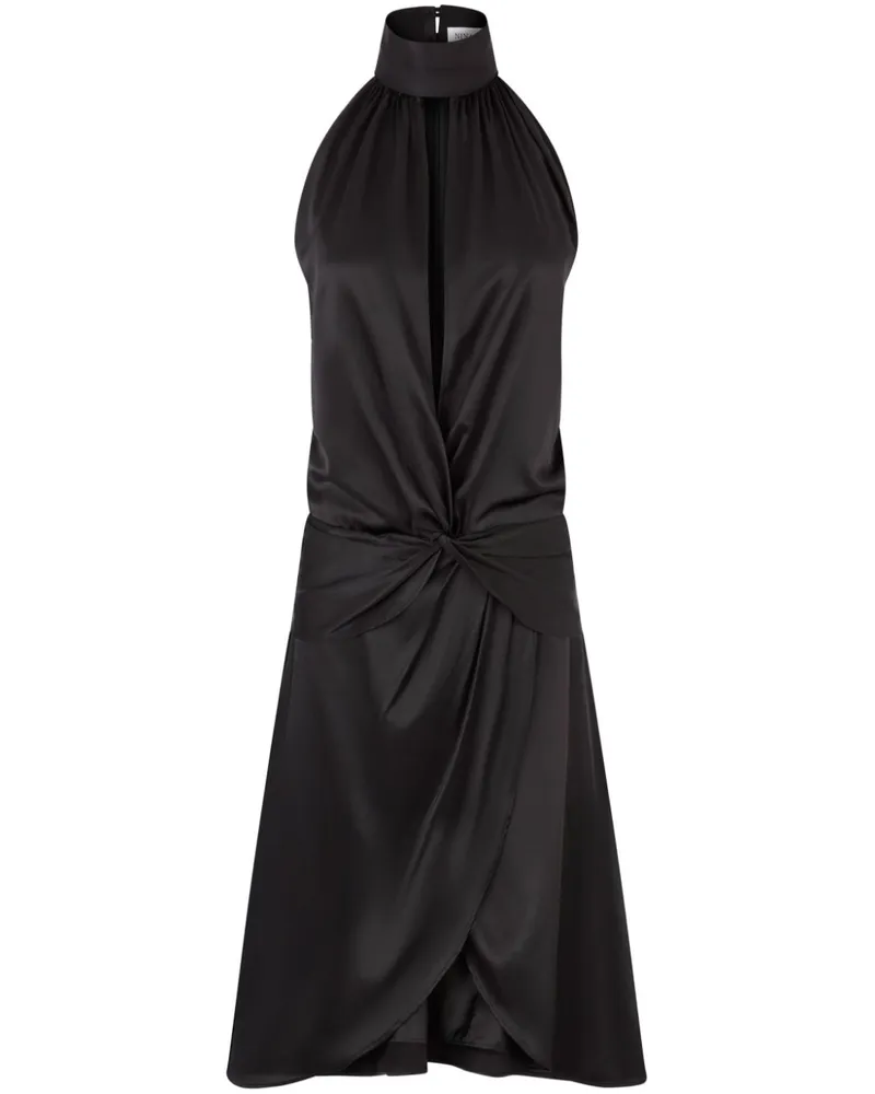 Nina Ricci Kleid mit gerafften Details - Schwarz Schwarz