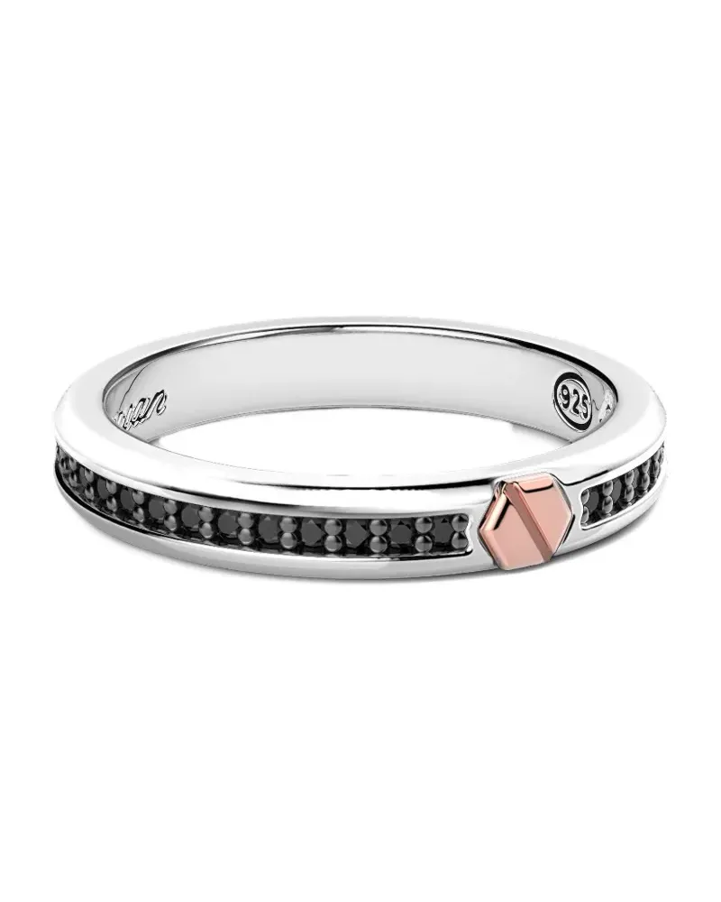 ZANCAN Sterlingsilber-Ring mit Nietendetail Silber