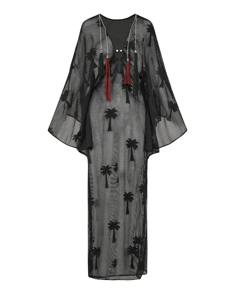 Johanna Ortiz Palm Veil Kleid - Schwarz Schwarz
