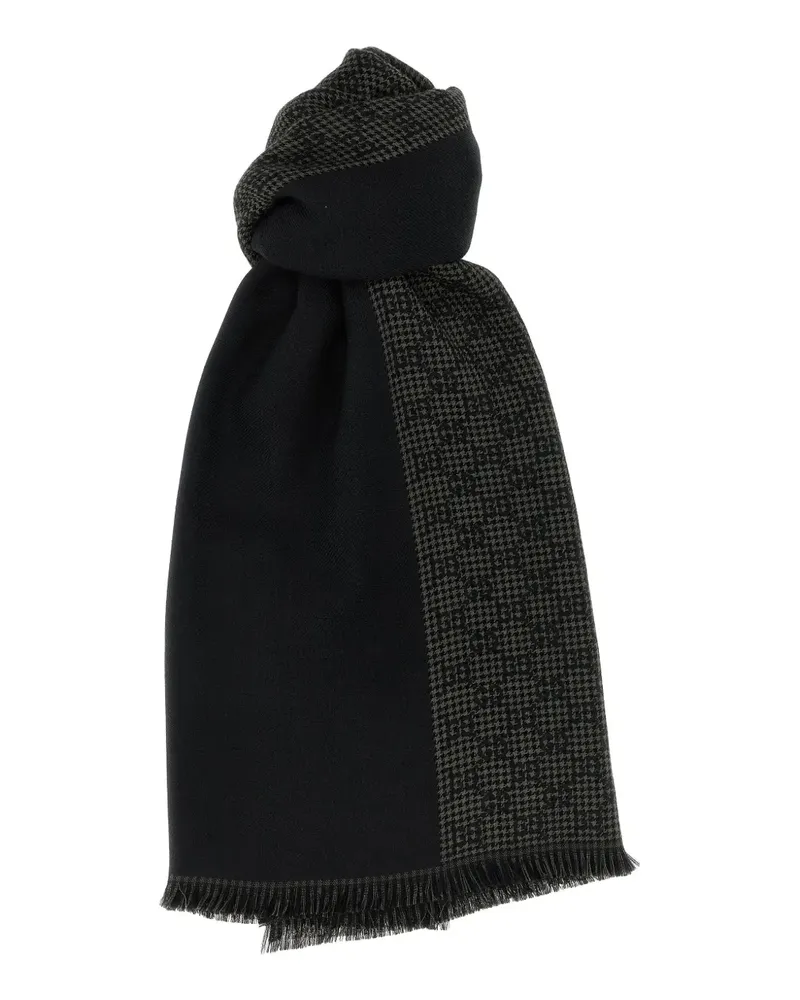 Gucci Jacquard-Schal mit Fransen - Schwarz Schwarz