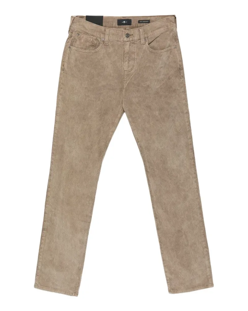 7 for all mankind Straight-Leg-Hose aus Cord - Nude Nude