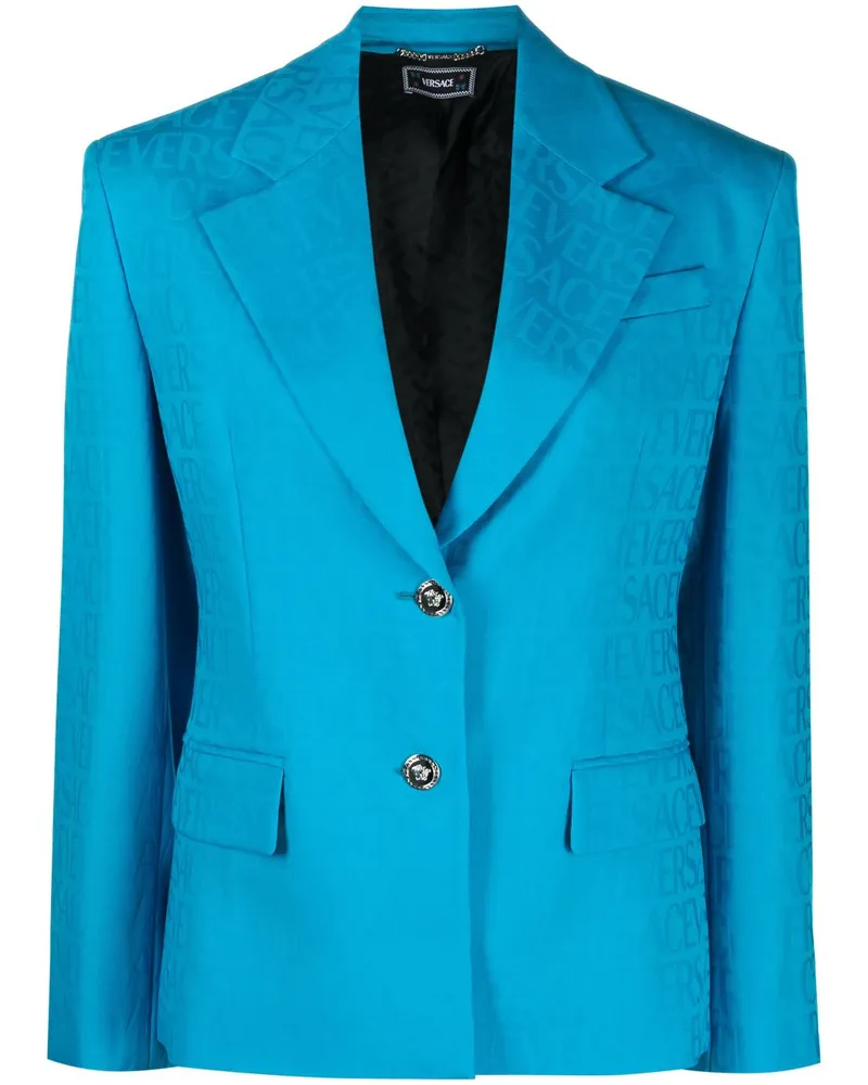 Versace Jacquard-Blazer - Blau Blau
