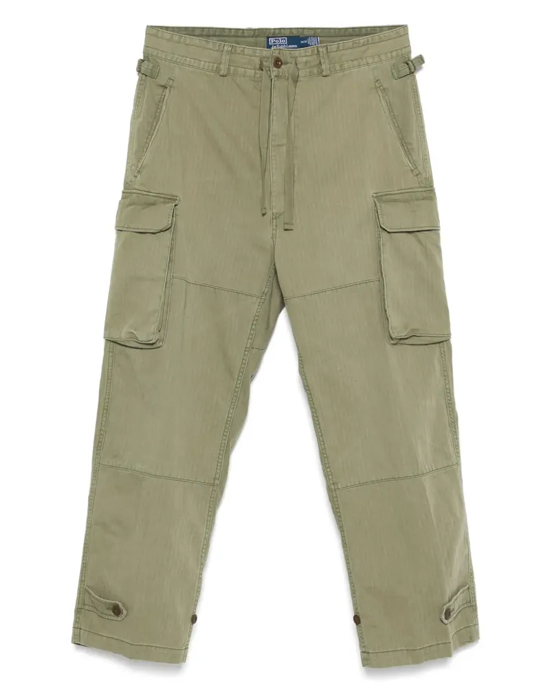 Ralph Lauren Cargohose mit Fischgrätenmuster - Grün Grün