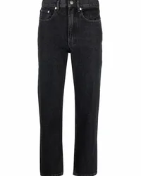 A.P.C. Halbhohe Straight-Leg-Jeans Schwarz