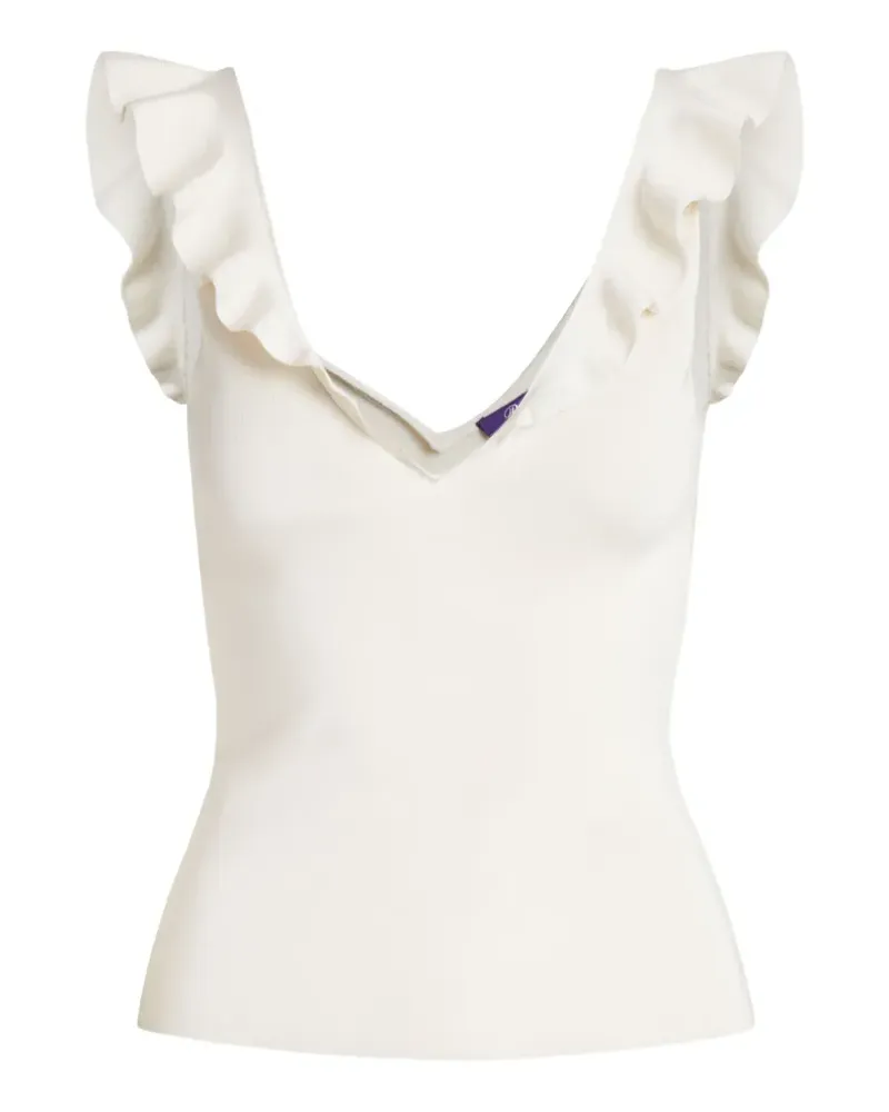 Ralph Lauren ruffled V-neck tank top - Blau Blau