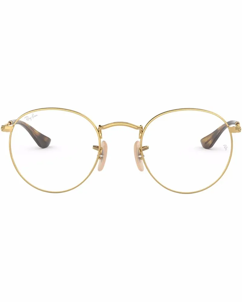 Ray Ban Brille mit rundem Gestell - Gold Gold