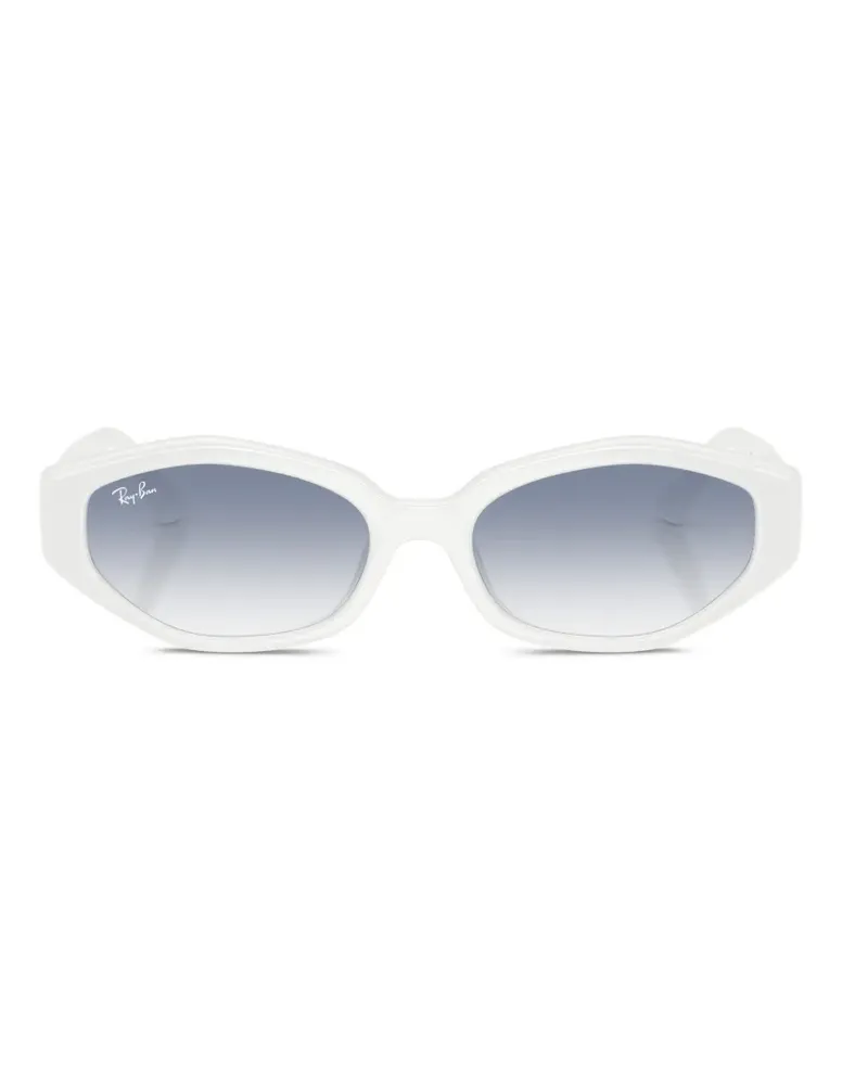 Ray Ban oval-frame sunglasses - Weiß Weiß