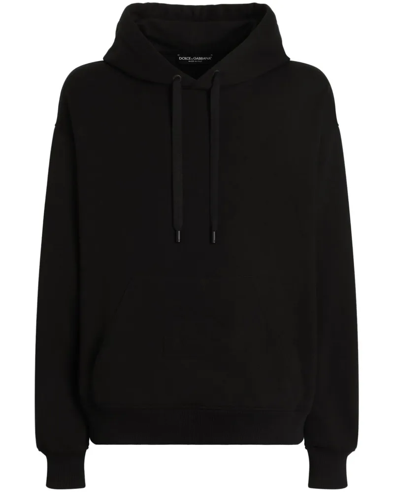 Dolce & Gabbana Hoodie mit Logo-Prägung - Schwarz Schwarz