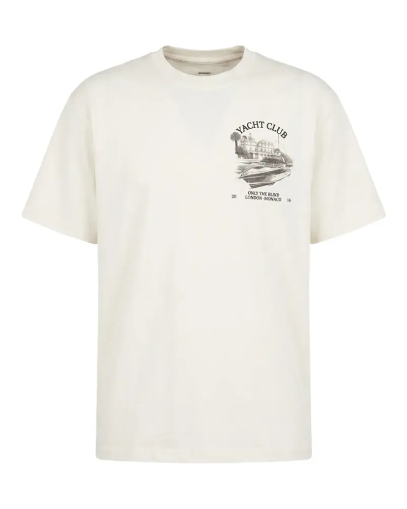 ONLY THE BLIND Riviera Charter T-Shirt mit grafischem Print - Nude Nude