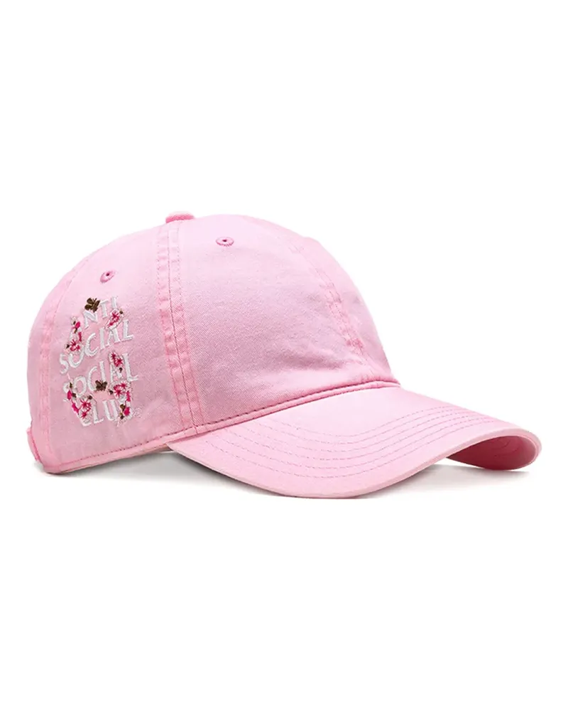 Anti Social Social Club logo-embroidered cap - Rosa Rosa