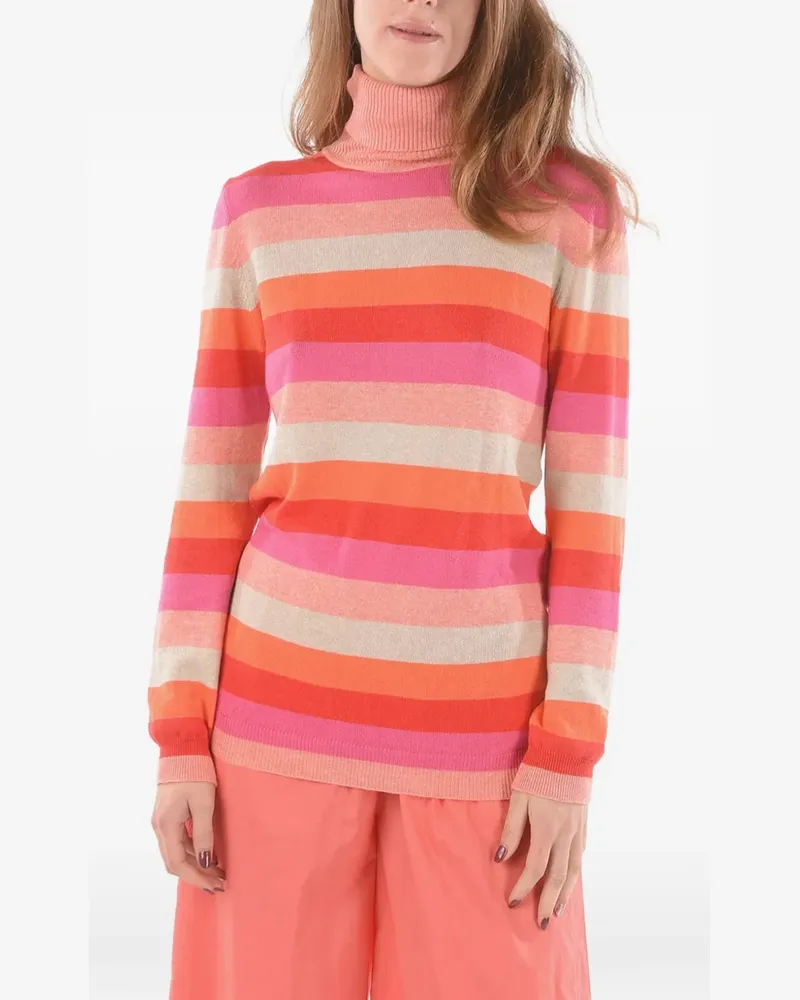 Woolrich striped turtleneck sweater - Orange Orange