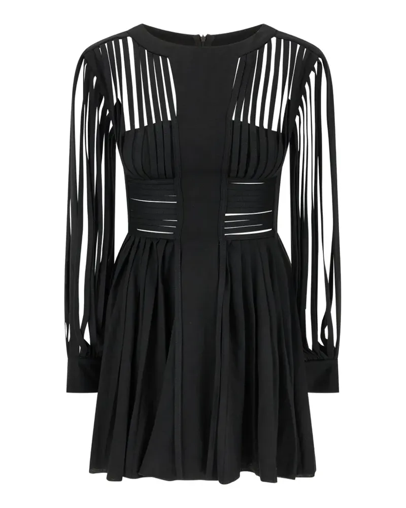 Giovanni Bedin cut-out pleated mini dress - Schwarz Schwarz