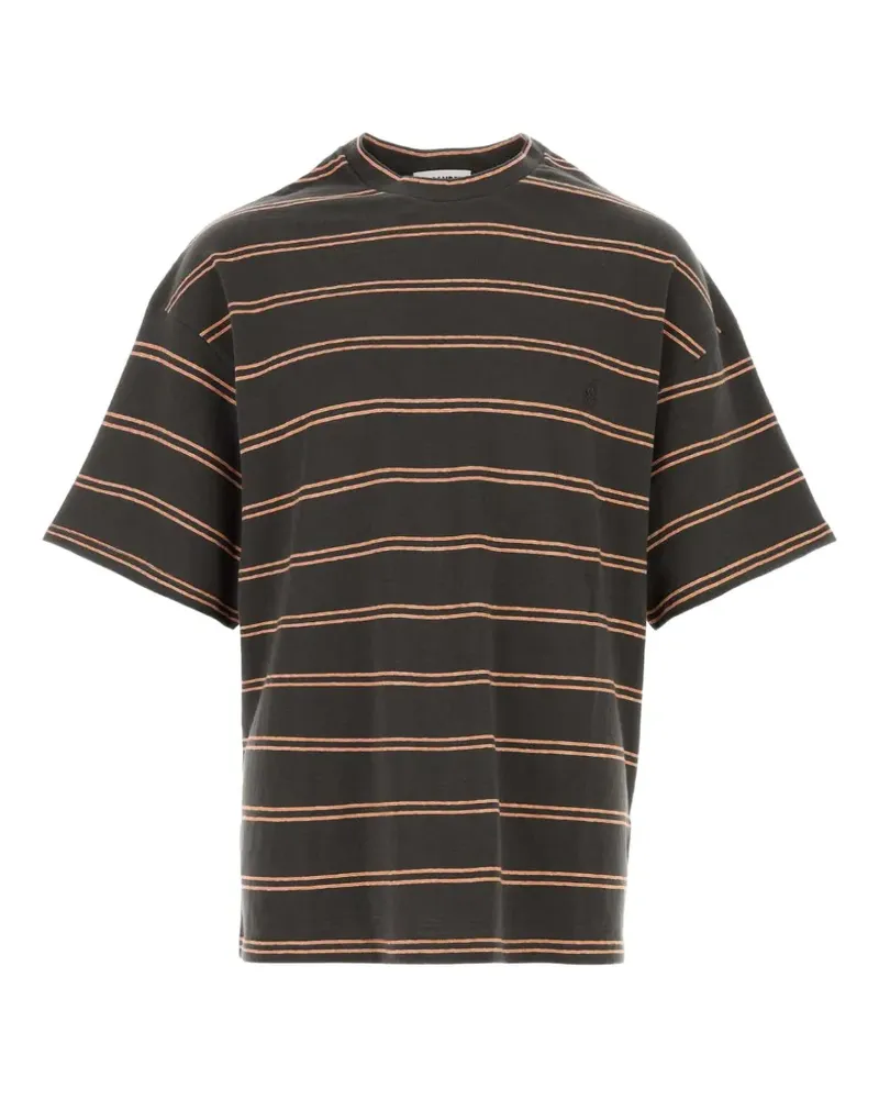 Jil Sander Gestreiftes T-Shirt - Schwarz Schwarz