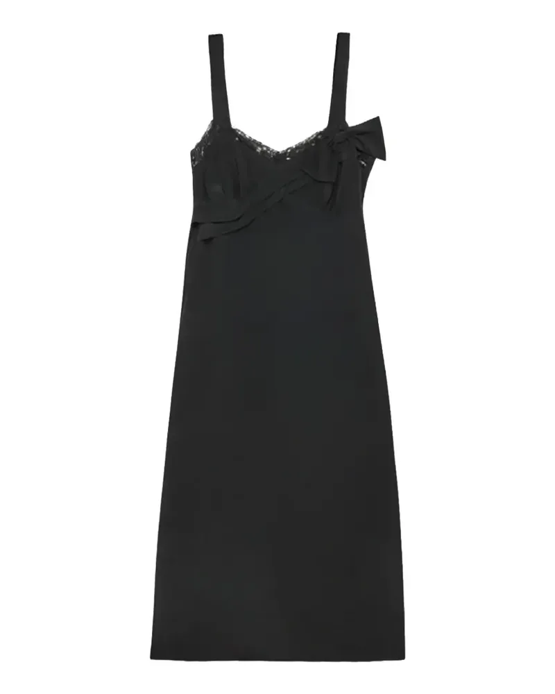 Simone Rocha Bow Sash lace-detail midi dress - Schwarz Schwarz