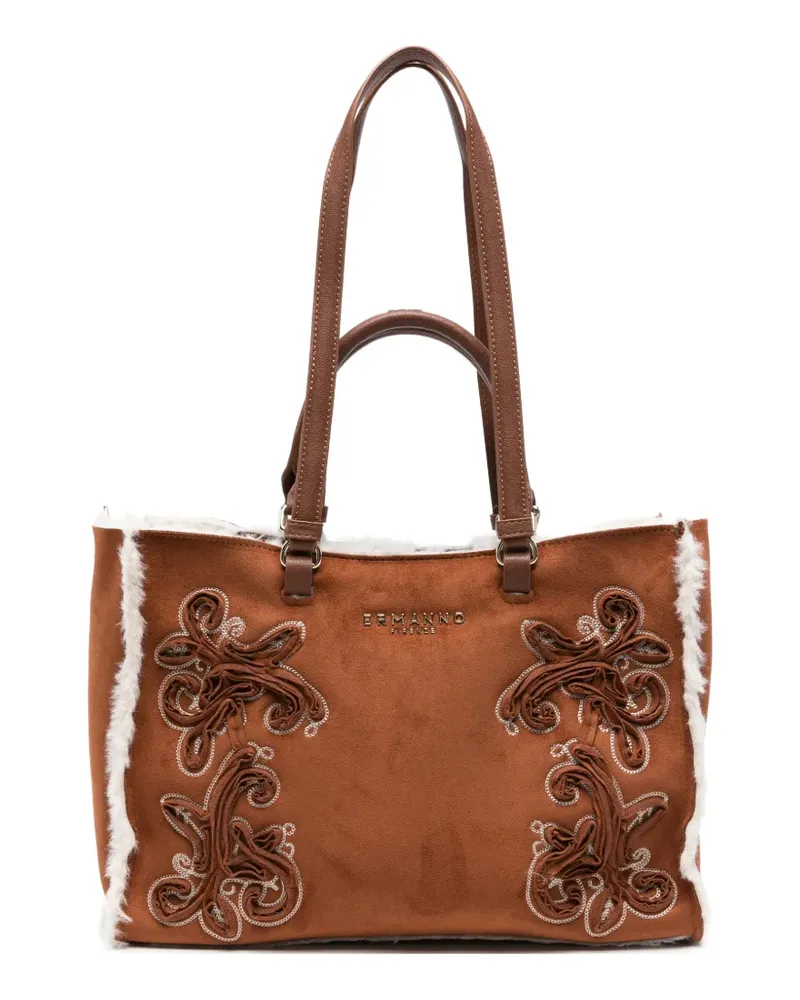 Ermanno Scervino Kleine Handtasche mit Stickerei - Braun Braun