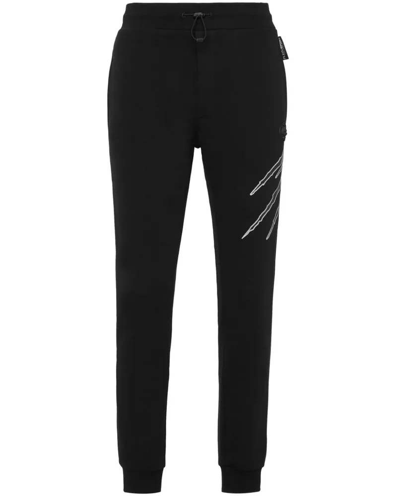 Philipp Plein Jogginghose mit grafischem Print - Schwarz Schwarz