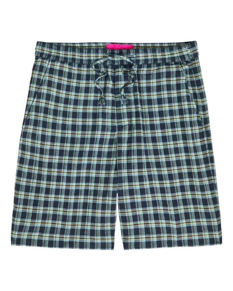 The Elder Statesman Karierte Shorts mit Kordelzug - Blau Blau