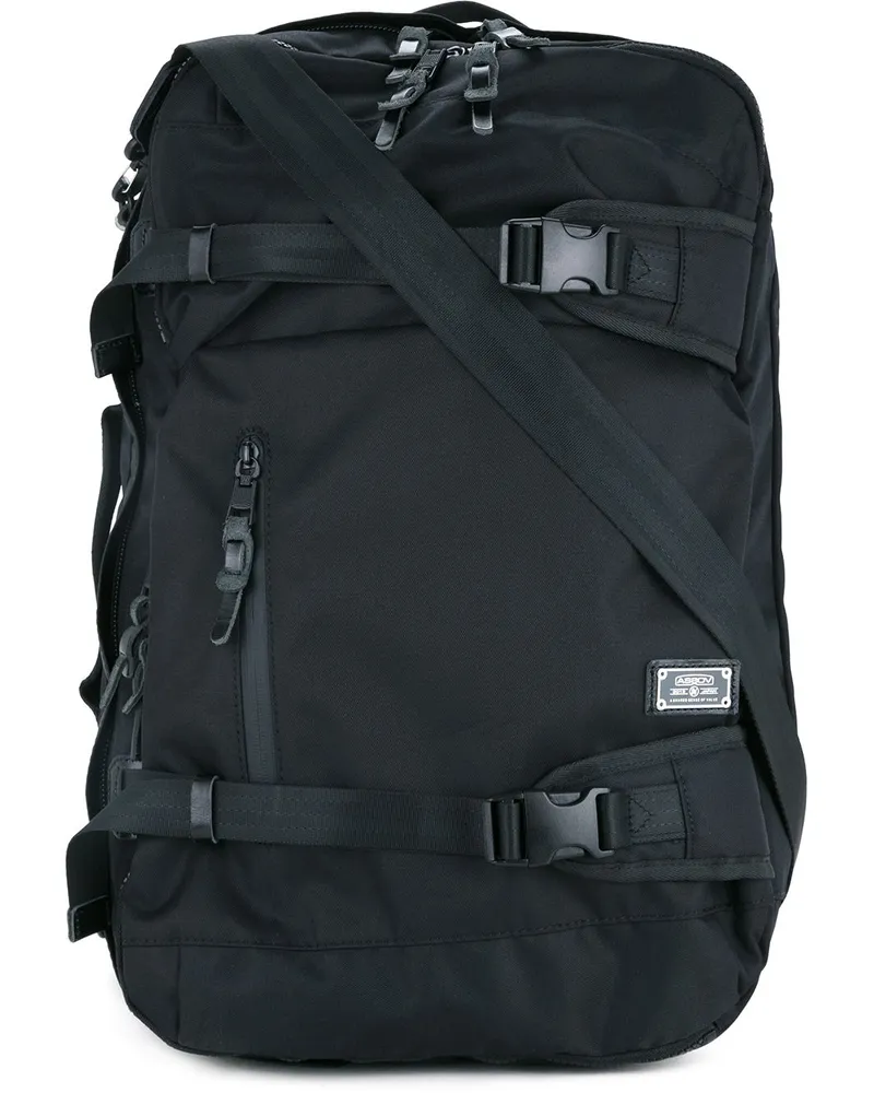 AS2OV Rucksack mit Schnallen - Schwarz Schwarz